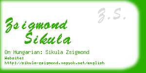 zsigmond sikula business card